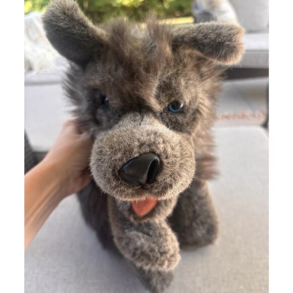 Folkmanis Wolf Puppet Plush X-Large Big Bad Wolf Gray Folktails 21" - Picture 1 of 6